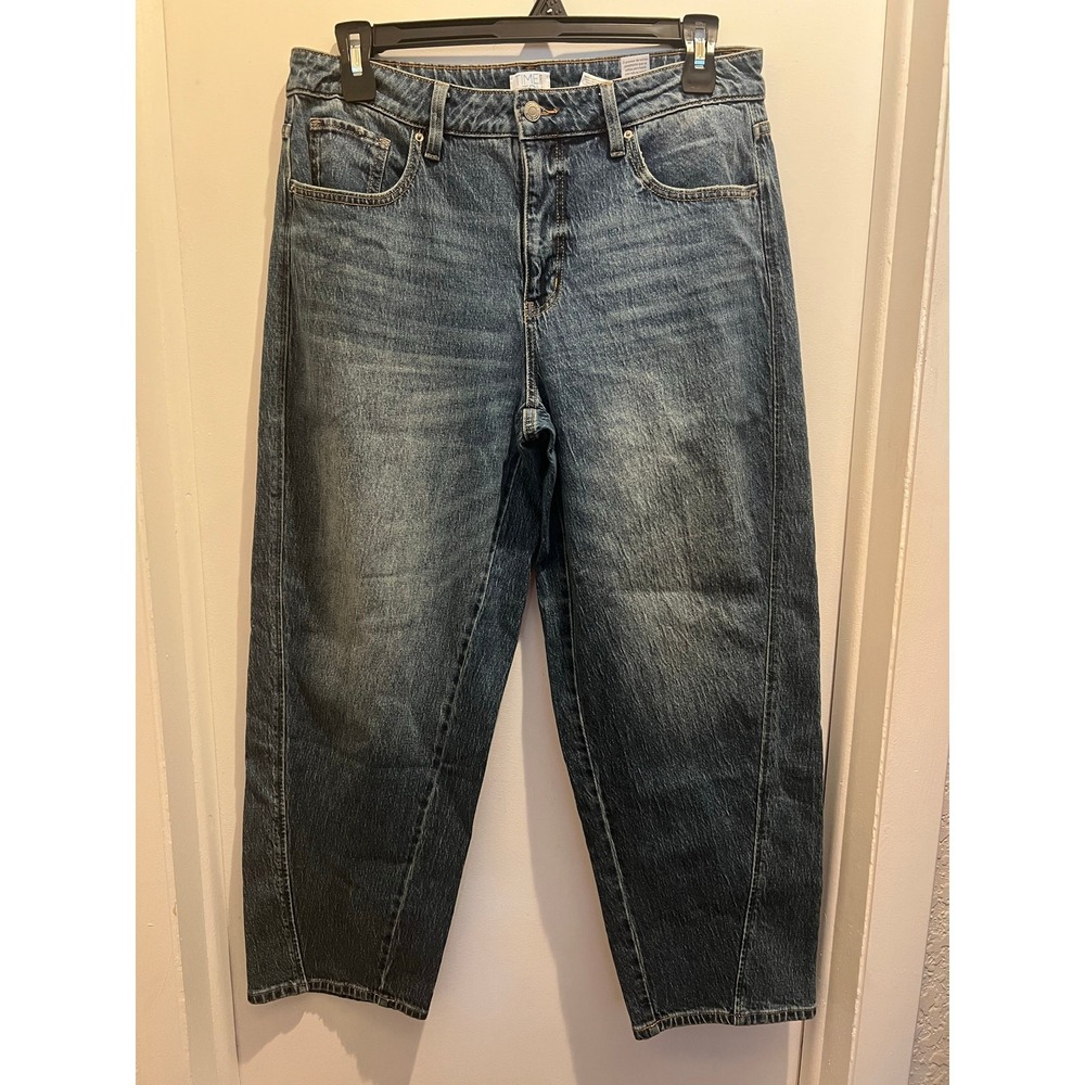 Time and Tru Women's High Rise Barrel Jean, 26.5" Inseam size 14